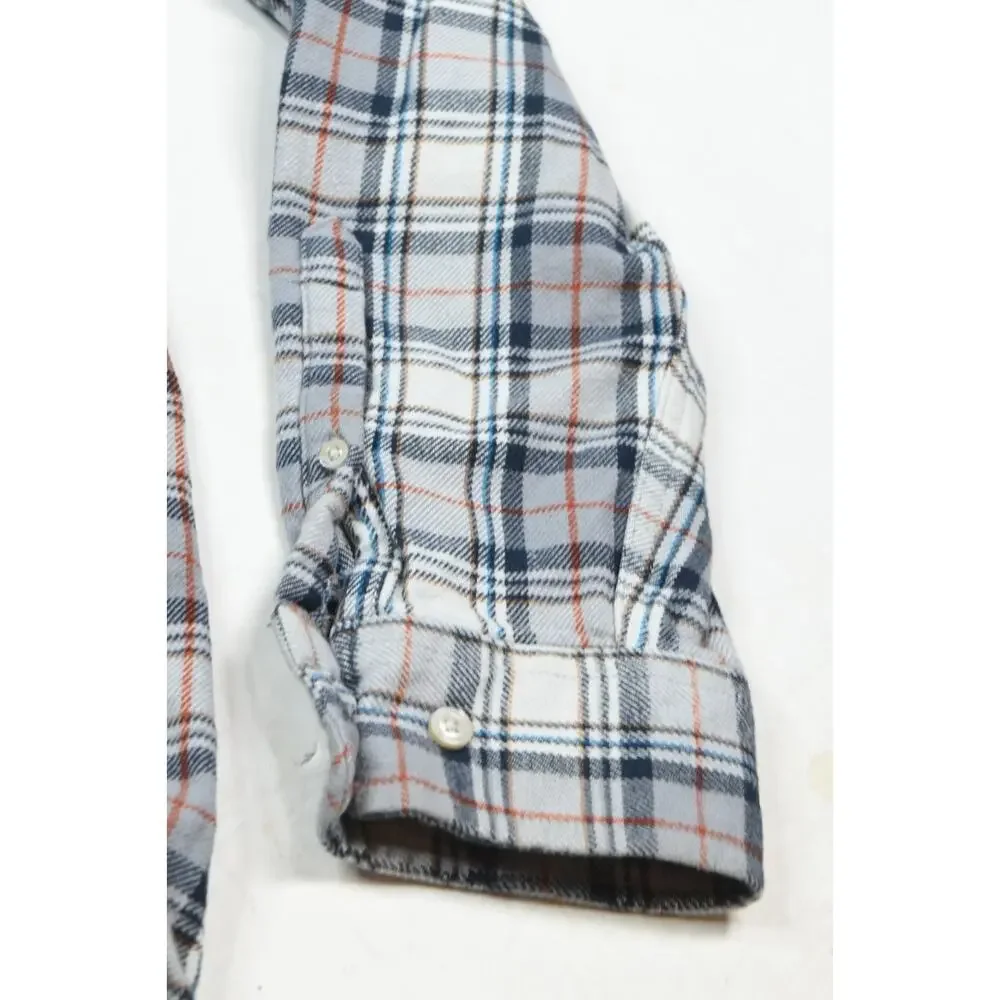 The North Face Arroyo Flannel Shirt Mens Large Gray Plaid Long Sleeve Button-Up